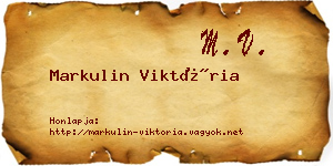 Markulin Viktória névjegykártya