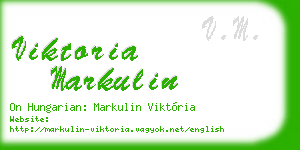 viktoria markulin business card
